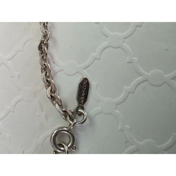 Sarah Coventry Party Hearts Silver Heart Charm Necklace - Picture 5 of 6